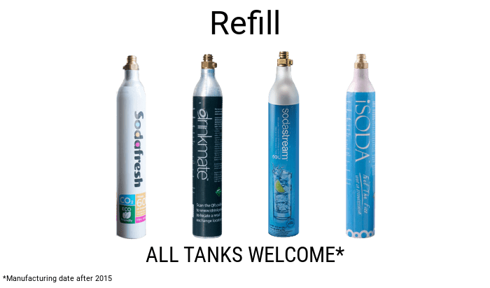 4 tank brands sodafresh supported 2 Refill CO2 and exchange