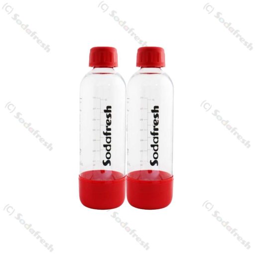 2 Drinkmate PET Bottles (Twin-Pack, 500 ML, red)