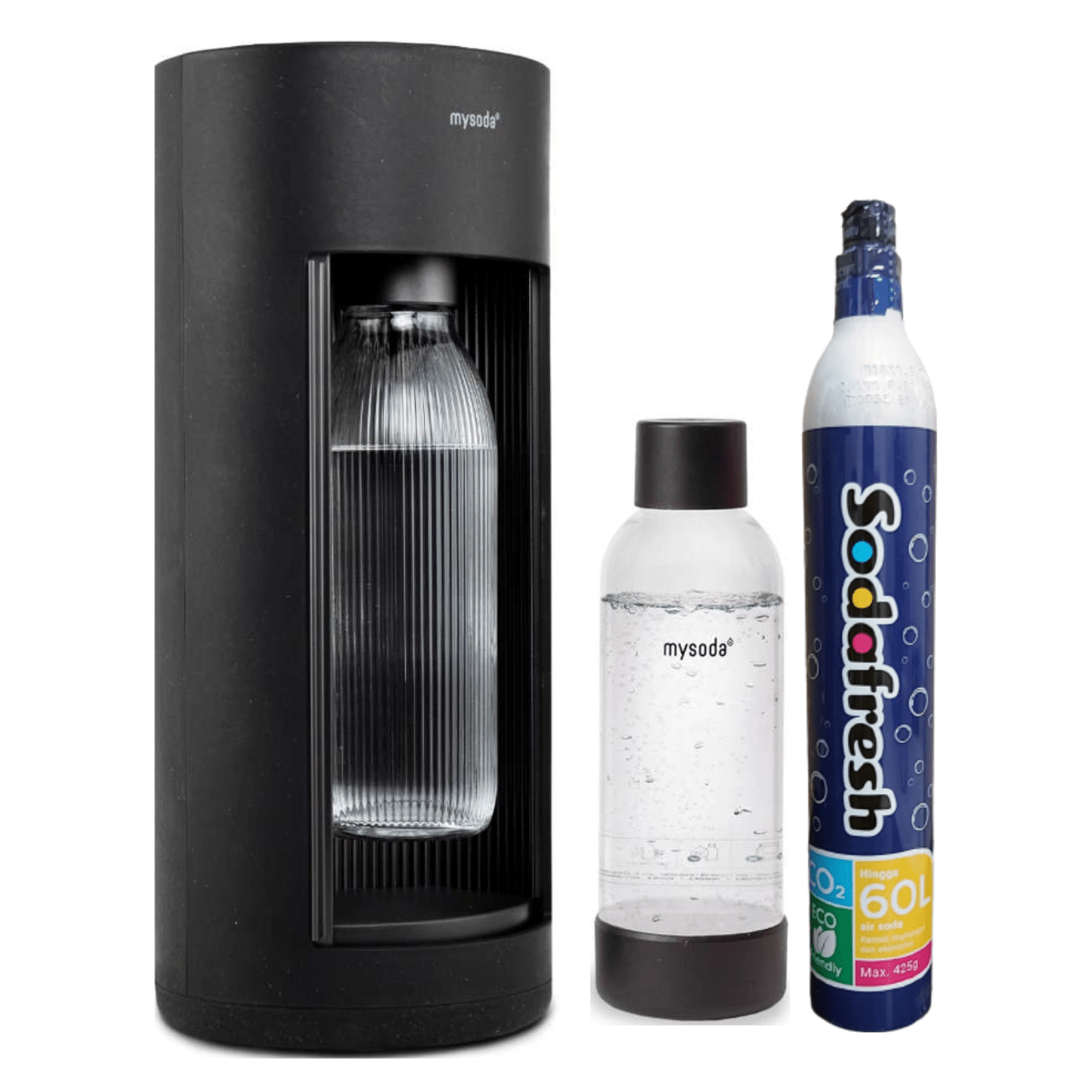 Glassy Set 1 black Sodafresh Soda Maker Sodafresh best option for soda maker Indonesia than sodastream